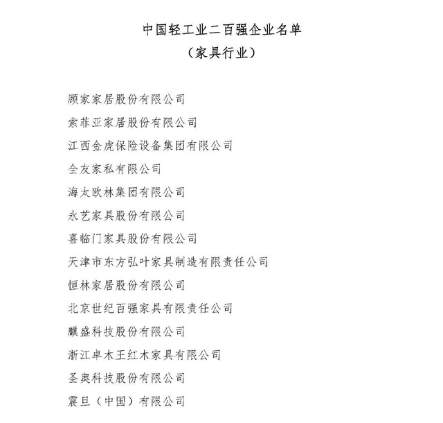 輕工業二百強企業名單10